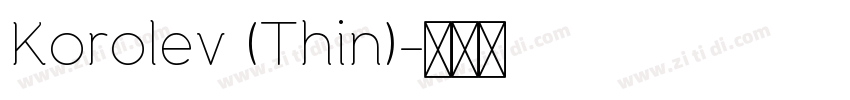 Korolev (Thin)字体转换
